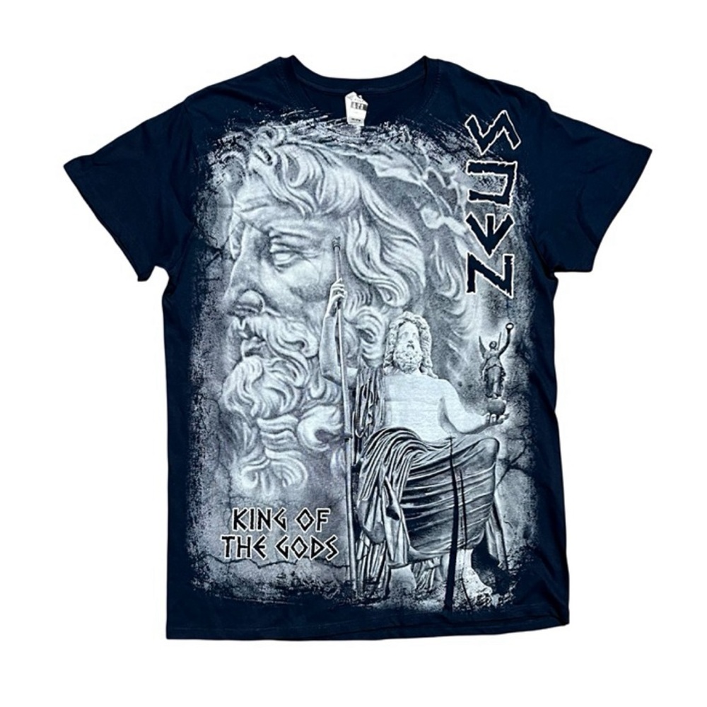 Zeus King of The Gods Greek Mythology Vintage Graphic T-Shirt, Men's Large
